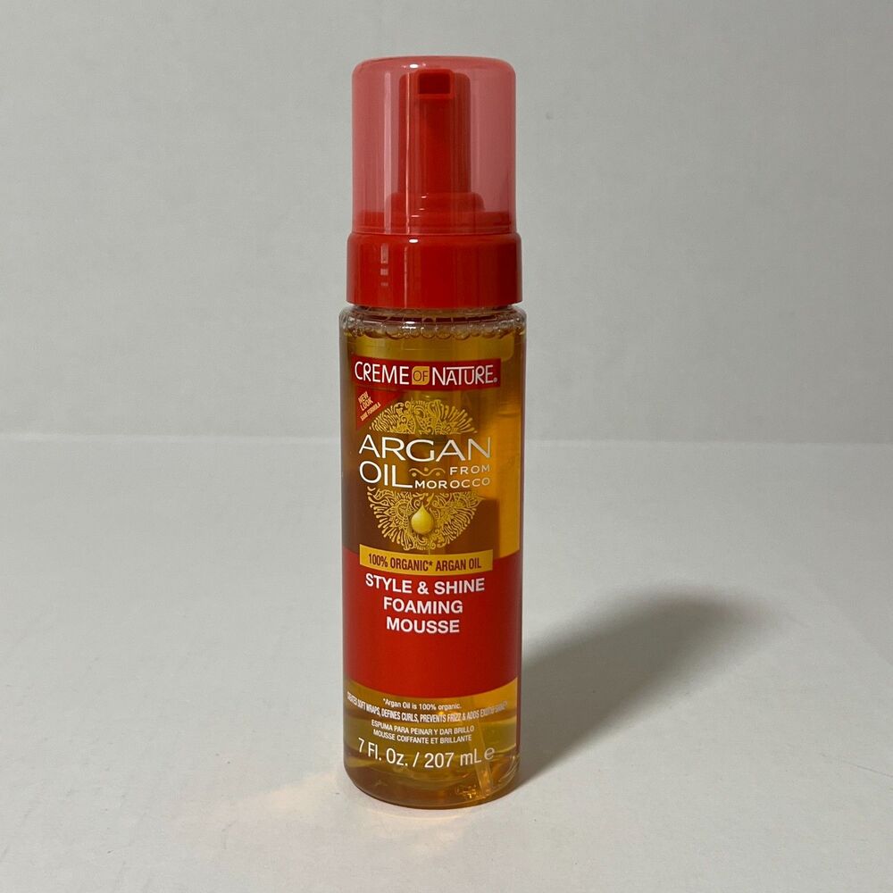 Creme of Nature Argan Oil Style & Shine Foaming Mousse, 7 fl oz